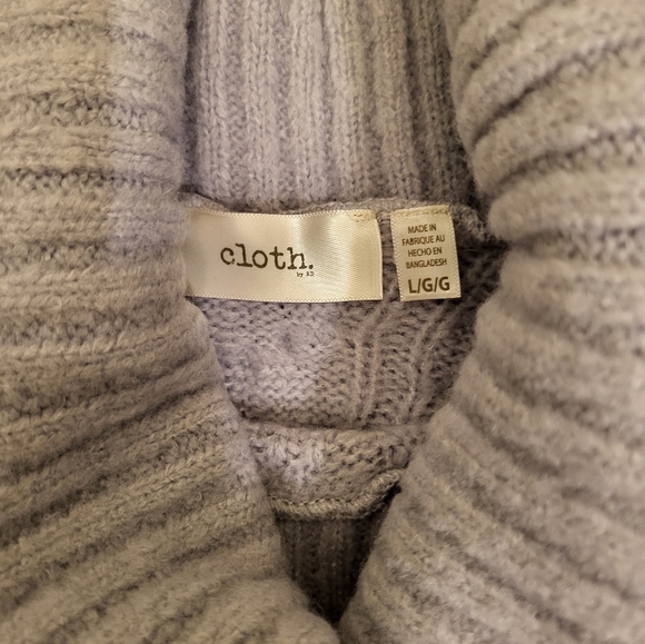 Cloth By RD Cable Knit Crop Sweater Pastel Purple Size Large 💜 - Picture 6 of 10